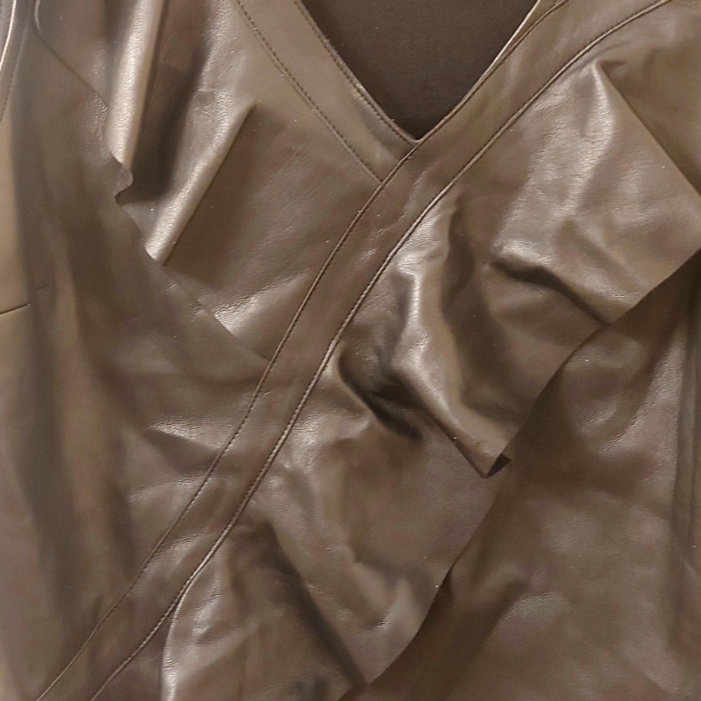 Faux Leather sleeveless top